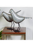 Set of 2 Farmhouse Metal Bird Sculpture