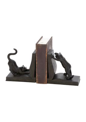 Eclectic Polystone Bookends - Set of 2