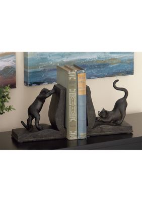 Eclectic Polystone Bookends - Set of 2