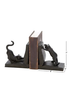 Eclectic Polystone Bookends - Set of 2