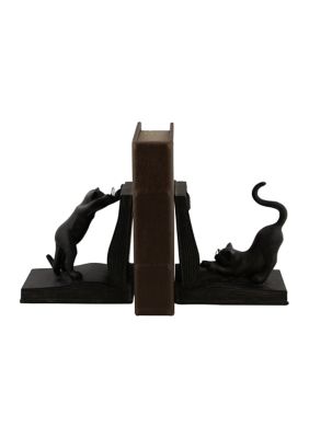 Eclectic Polystone Bookends - Set of 2