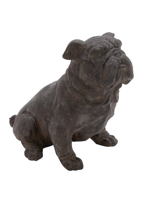 Monroe Lane Eclectic Resin Sitting Bulldog Sculpture