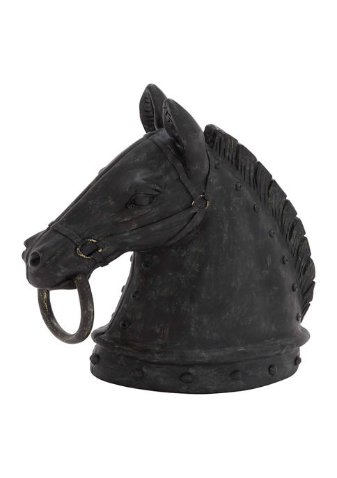 Monroe Lane Polystone Horse Head Sculpture