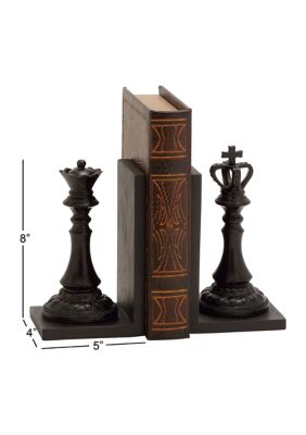 Traditional Polystone Bookends - Set of 2