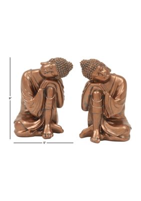 Bohemian Polystone Sculpture - Set of 2