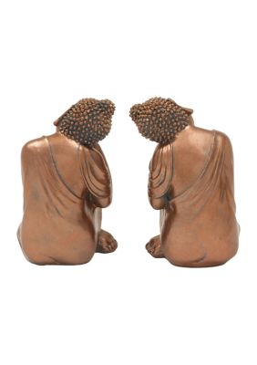 Bohemian Polystone Sculpture - Set of 2