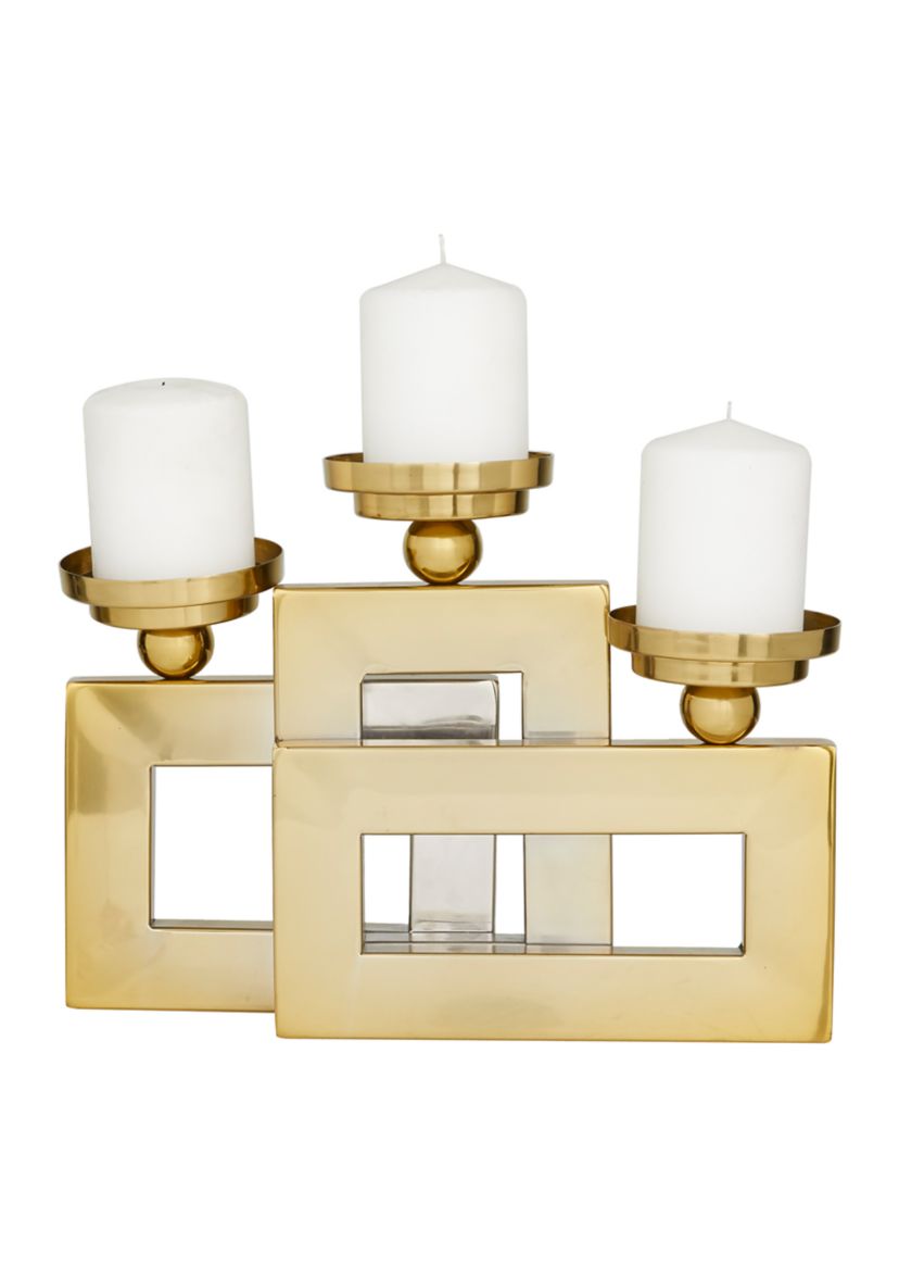 Modern Stainless Steel Metal Candle Holder