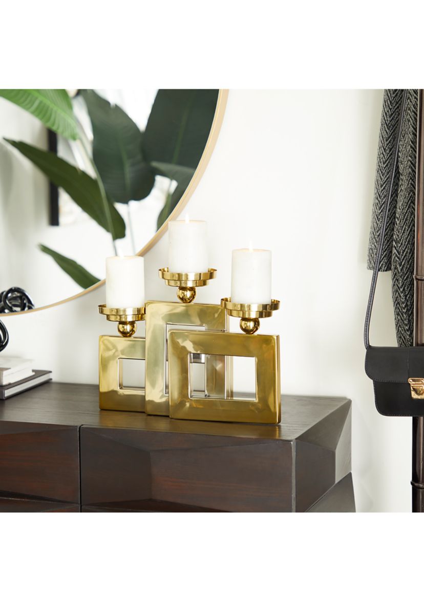 Modern Stainless Steel Metal Candle Holder