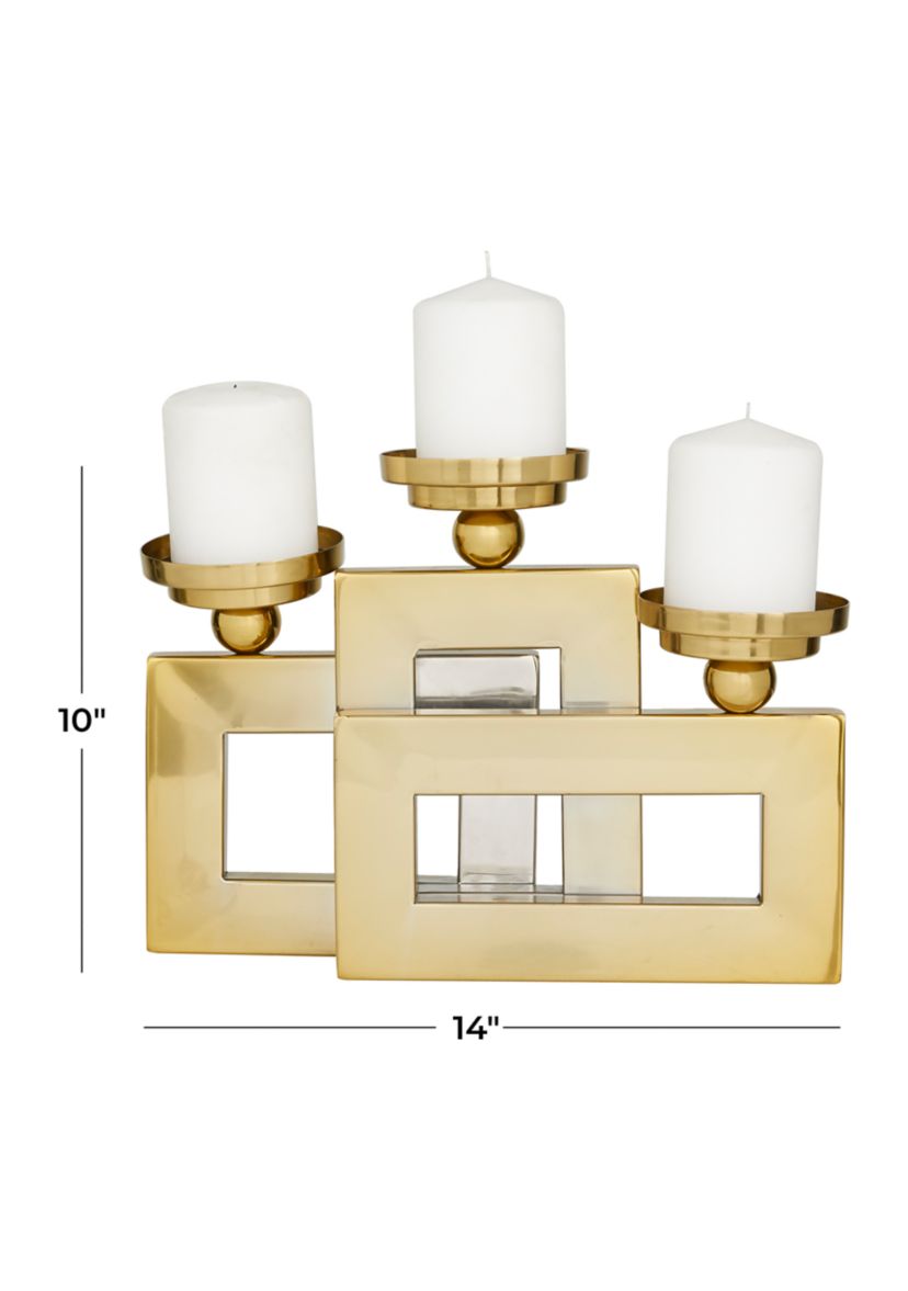 Modern Stainless Steel Metal Candle Holder