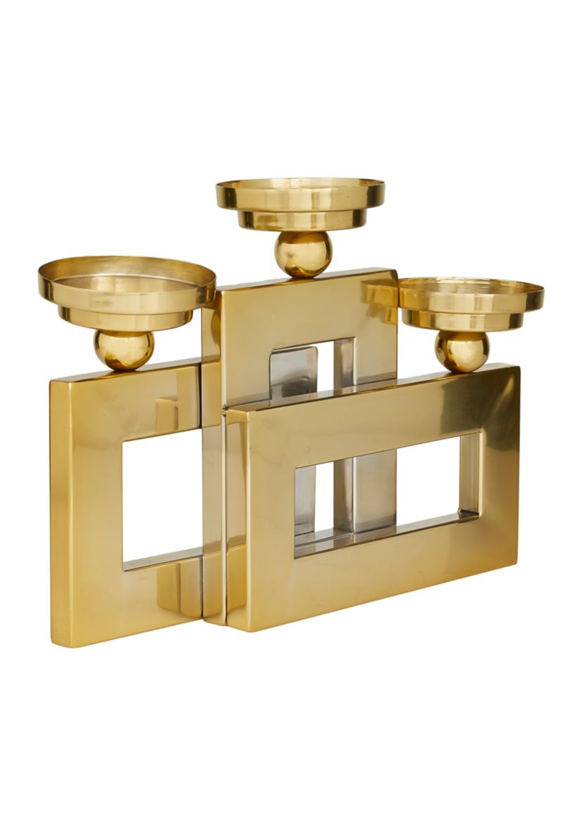 Modern Stainless Steel Metal Candle Holder