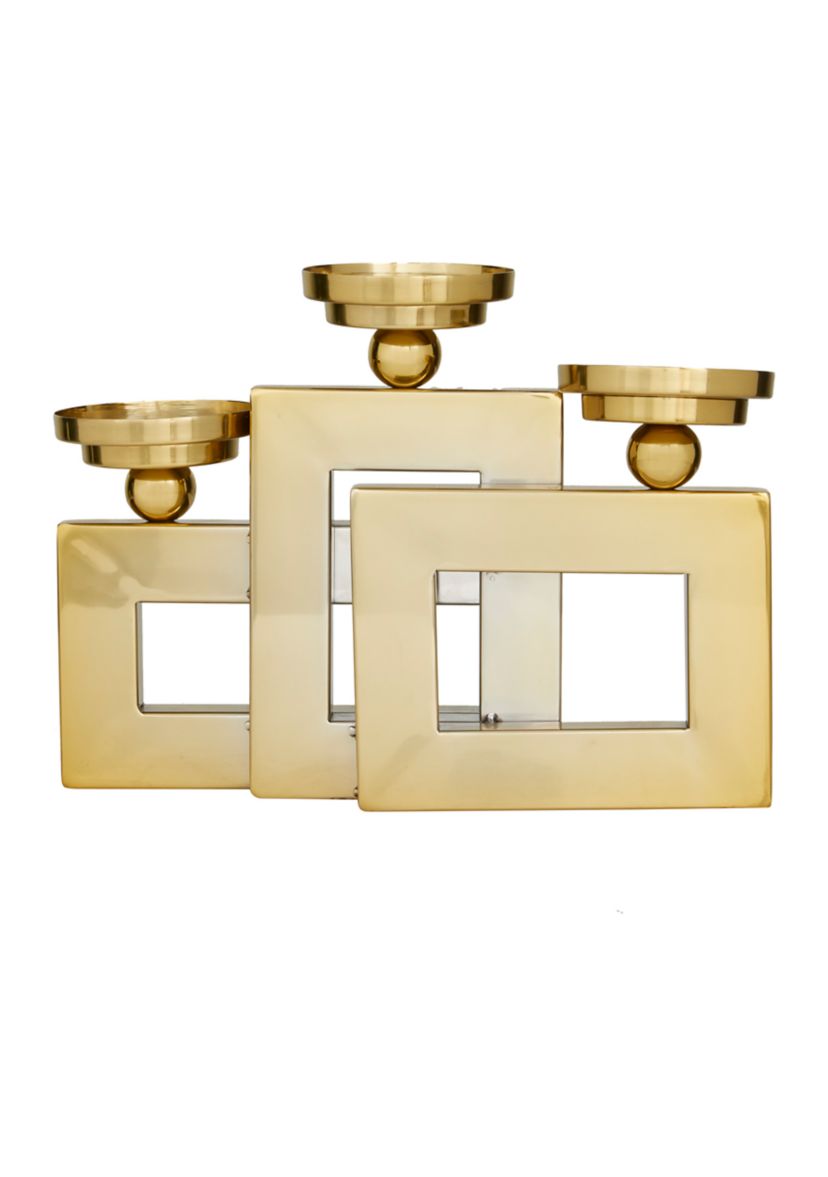 Modern Stainless Steel Metal Candle Holder