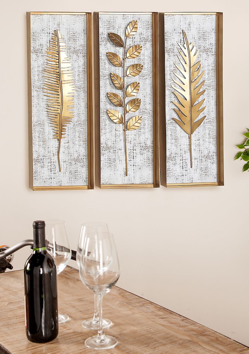 Contemporary Metal Wall Decor - Set of 3
