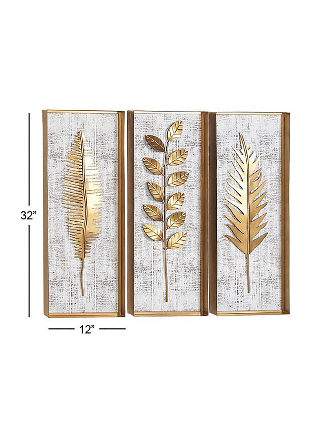 Contemporary Metal Wall Decor - Set of 3