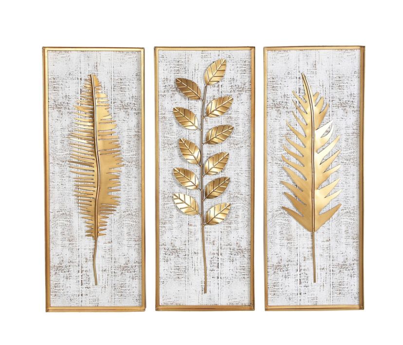 Contemporary Metal Wall Decor - Set of 3