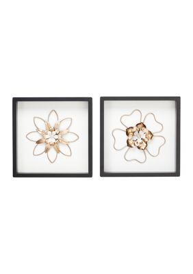 Contemporary Wood Wall Decor - Set of 2