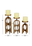 Iron Contemporary Candle Holder  Set of 3