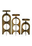 Iron Contemporary Candle Holder  Set of 3