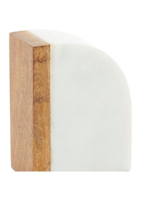 Modern Marble Bookends - Set of 2