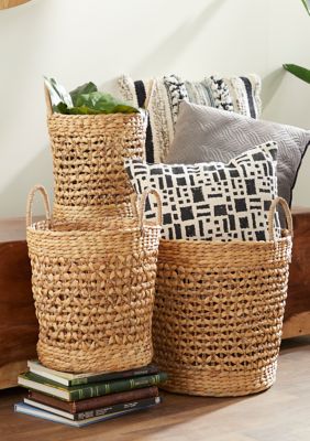 Coastal Dried Plant Storage Basket - Set of 3