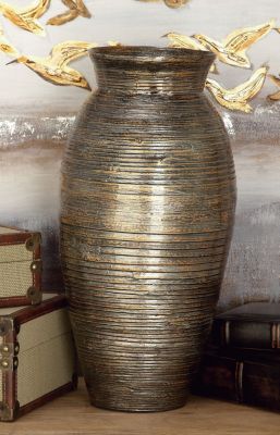 Traditional Bamboo Wood Vase