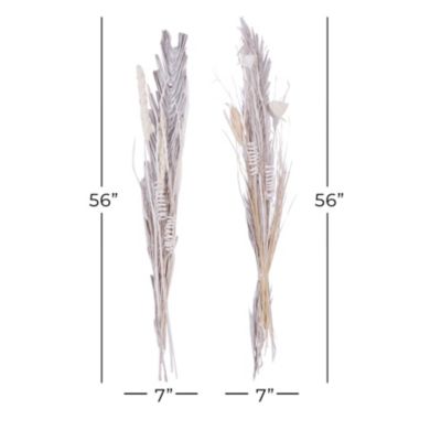 Coastal Dried Plant Natural Foliage - Set of 2