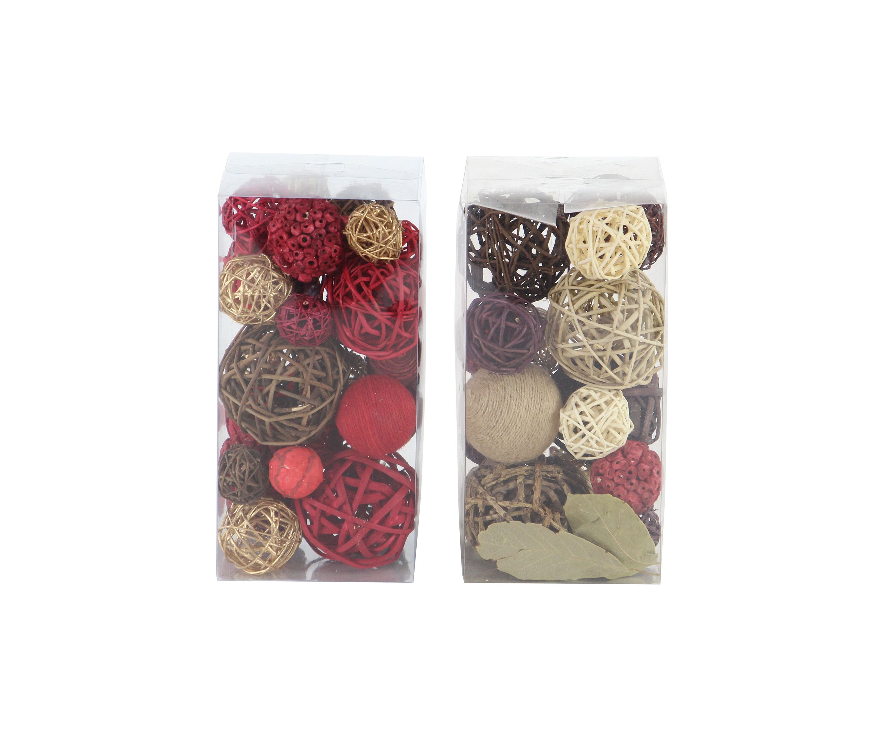 Traditional Dried Plant Orbs & Vase Filler - Set of 2