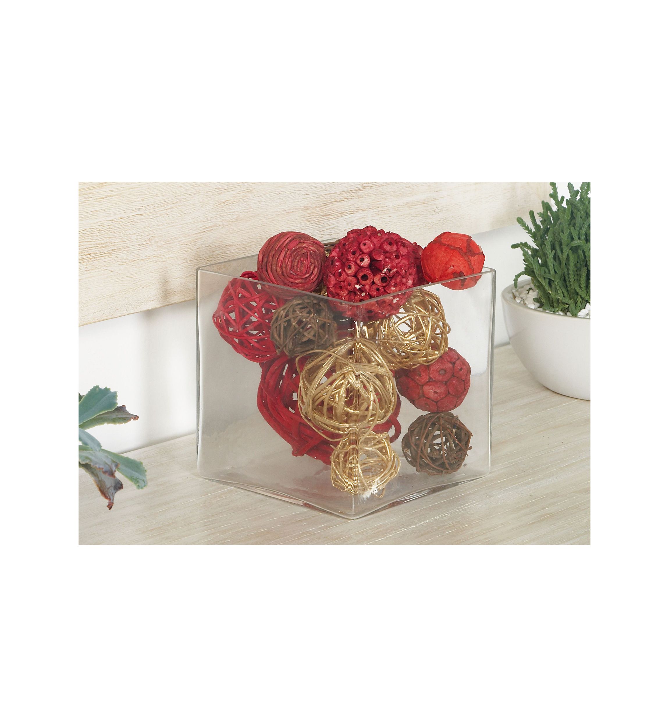 Traditional Dried Plant Orbs & Vase Filler - Set of 2