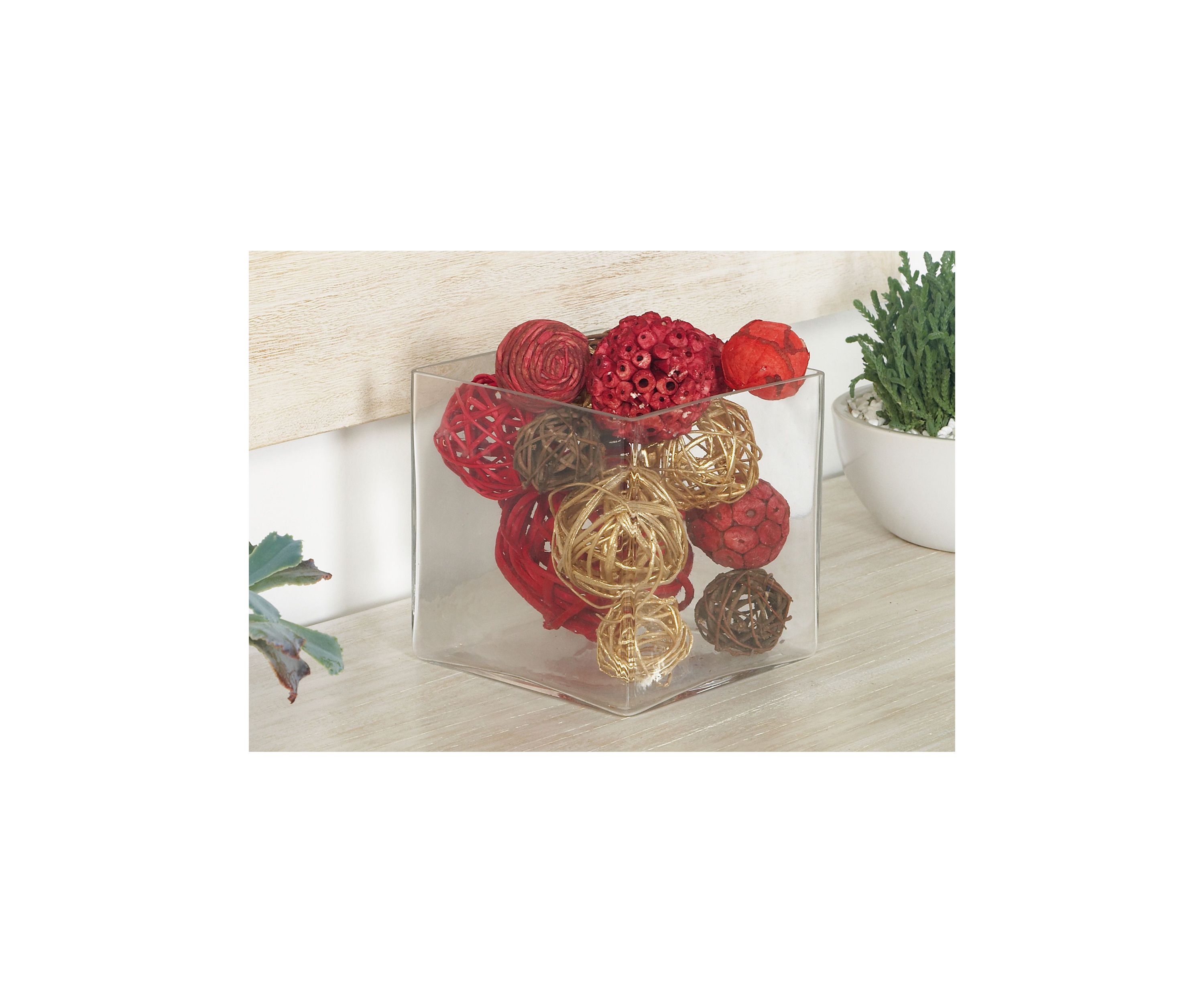 Traditional Dried Plant Orbs & Vase Filler - Set of 2