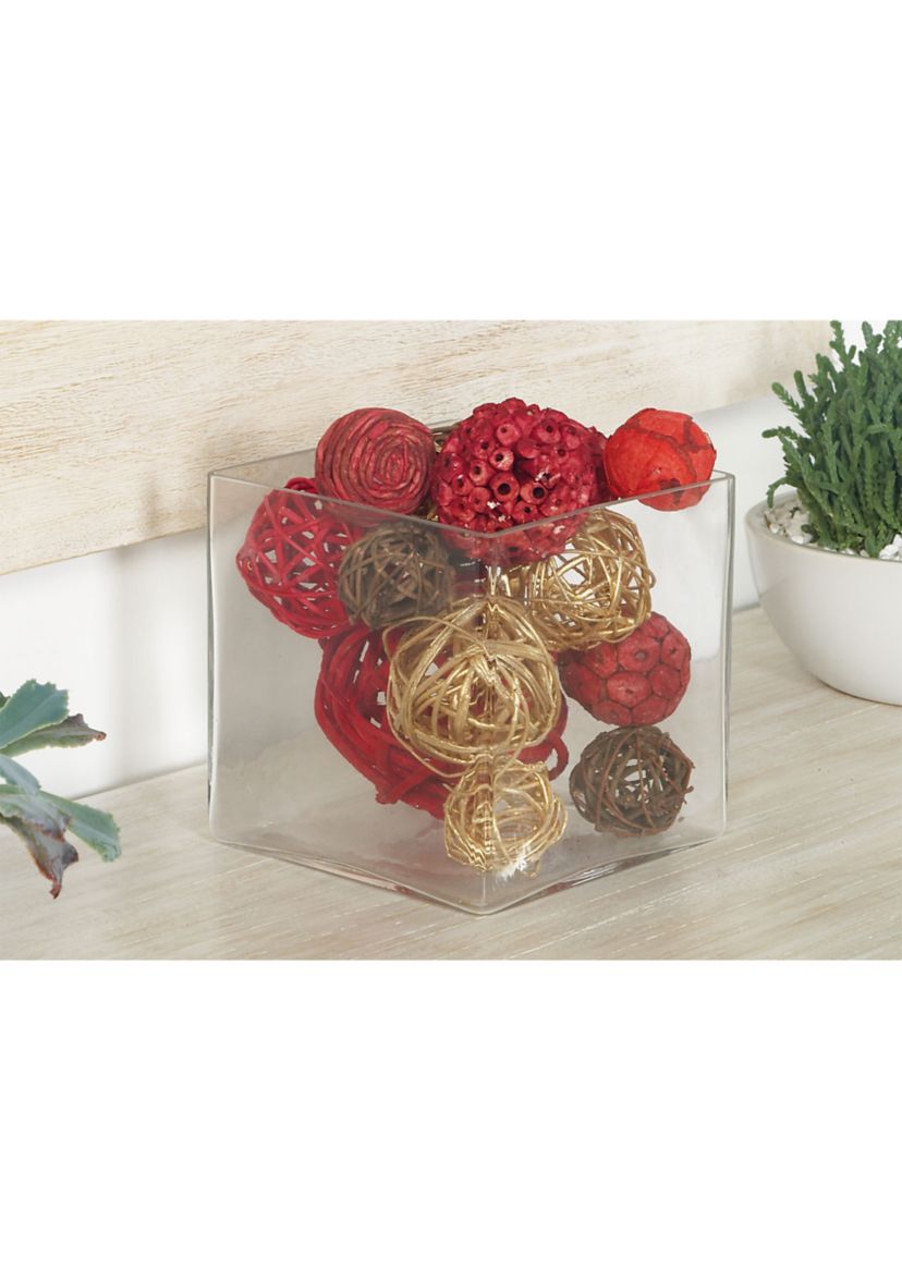 Traditional Dried Plant Orbs & Vase Filler - Set of 2