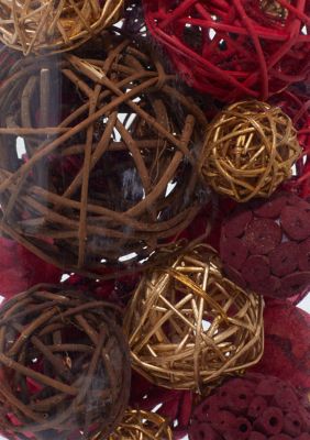 Traditional Dried Plant Orbs & Vase Filler - Set of 2