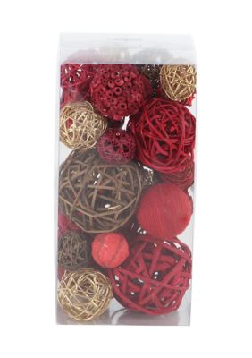 Traditional Dried Plant Orbs & Vase Filler - Set of 2