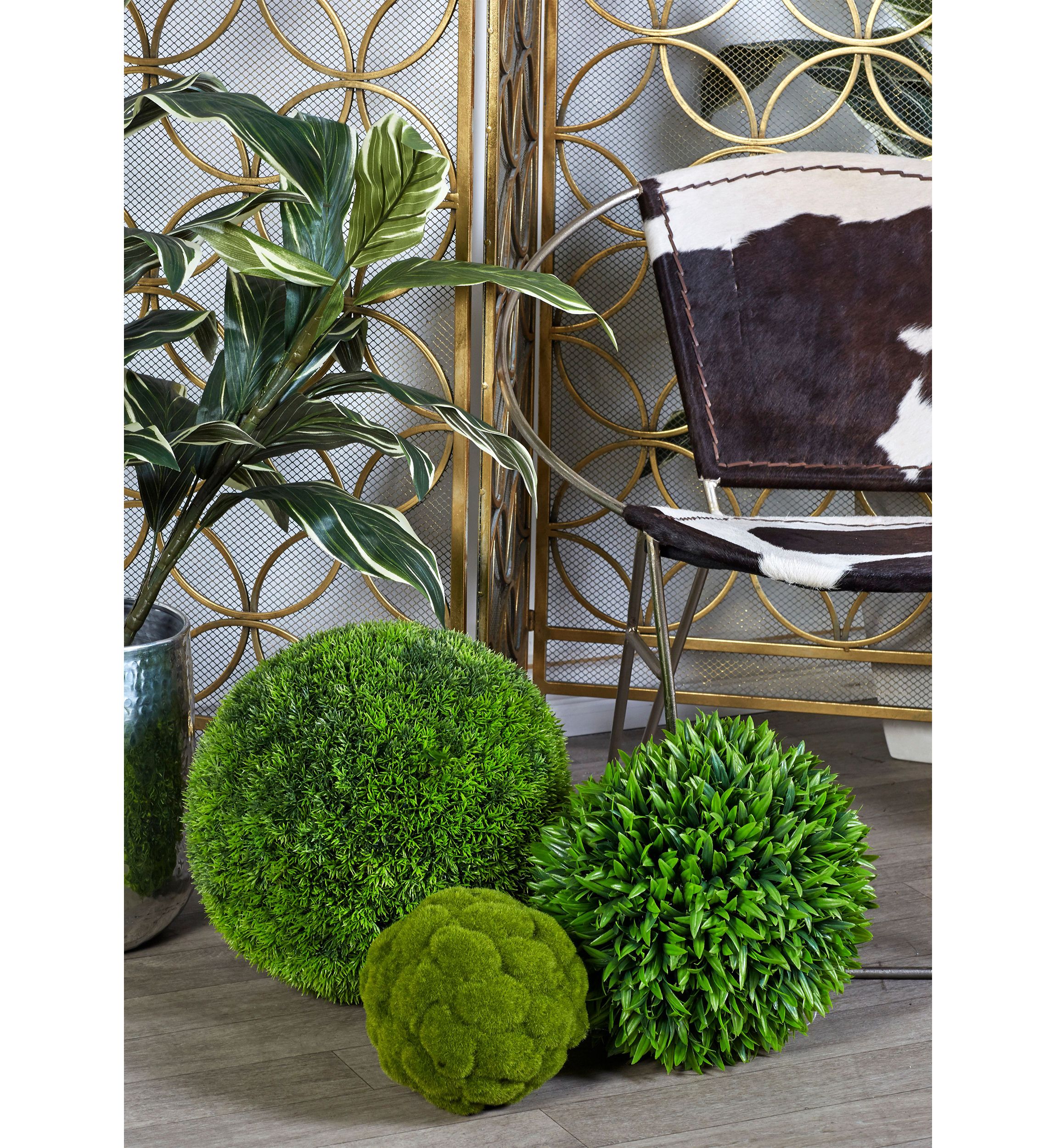 Contemporary Faux Foliage Artificial Foliage Ball