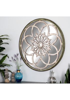 Vintage Wooden Wall Mirror