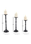 Iron Industrial Candle Holder  Set of 3