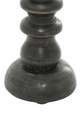 Traditional Wood Candle Holder - Set of 3