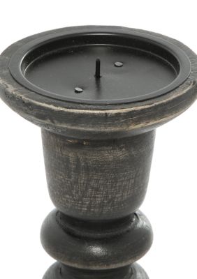 Traditional Wood Candle Holder - Set of 3