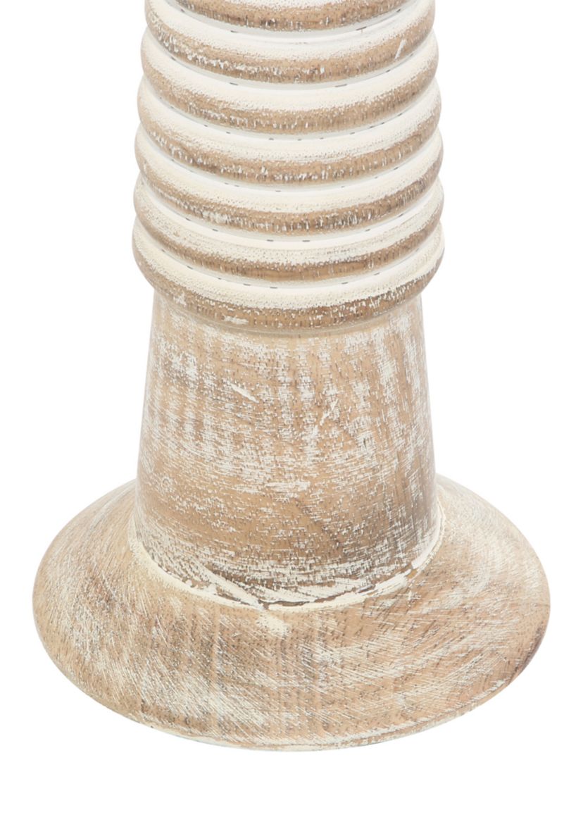 Traditional Wood Candle Holder - Set of 3