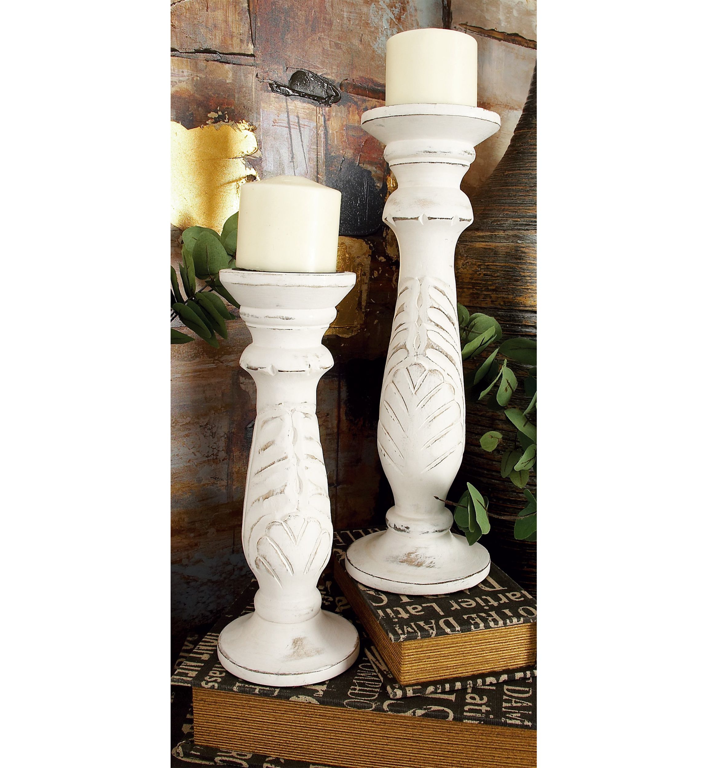 Traditional Mango Wood Candle Holder - Set of 3