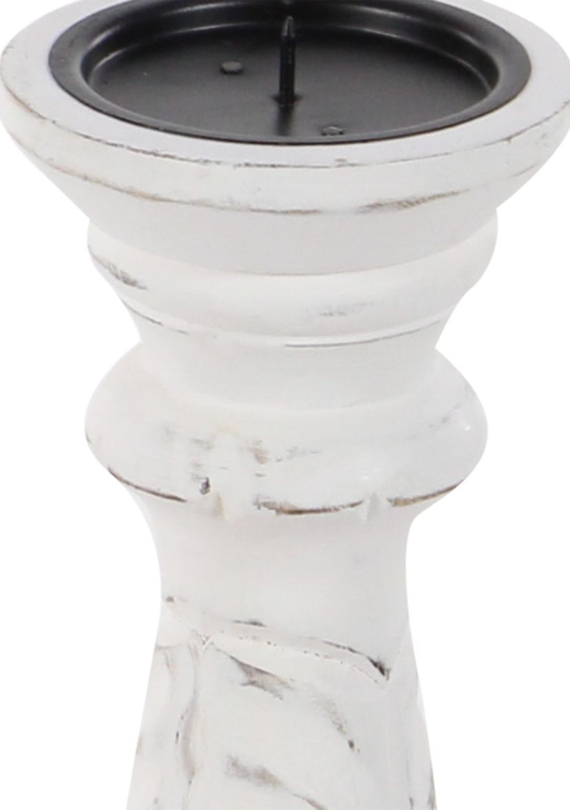Traditional Mango Wood Candle Holder - Set of 3