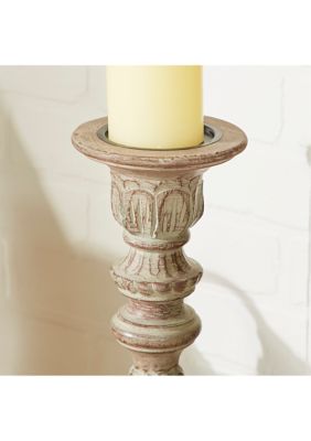 Traditional Mango Wood Candle Holder - Set of 3