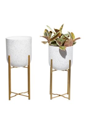 Glam Metal Planter - Set of 2