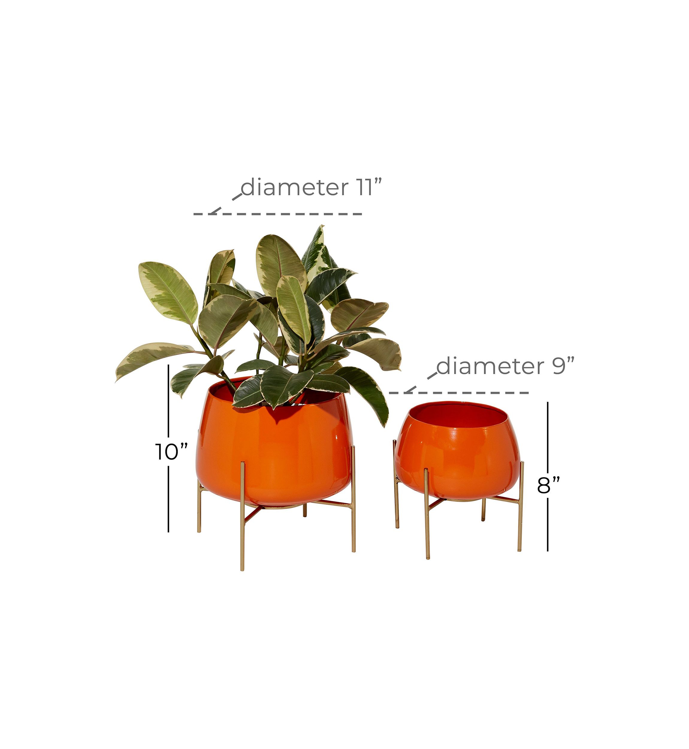 Modern Metal Planter - Set of 2