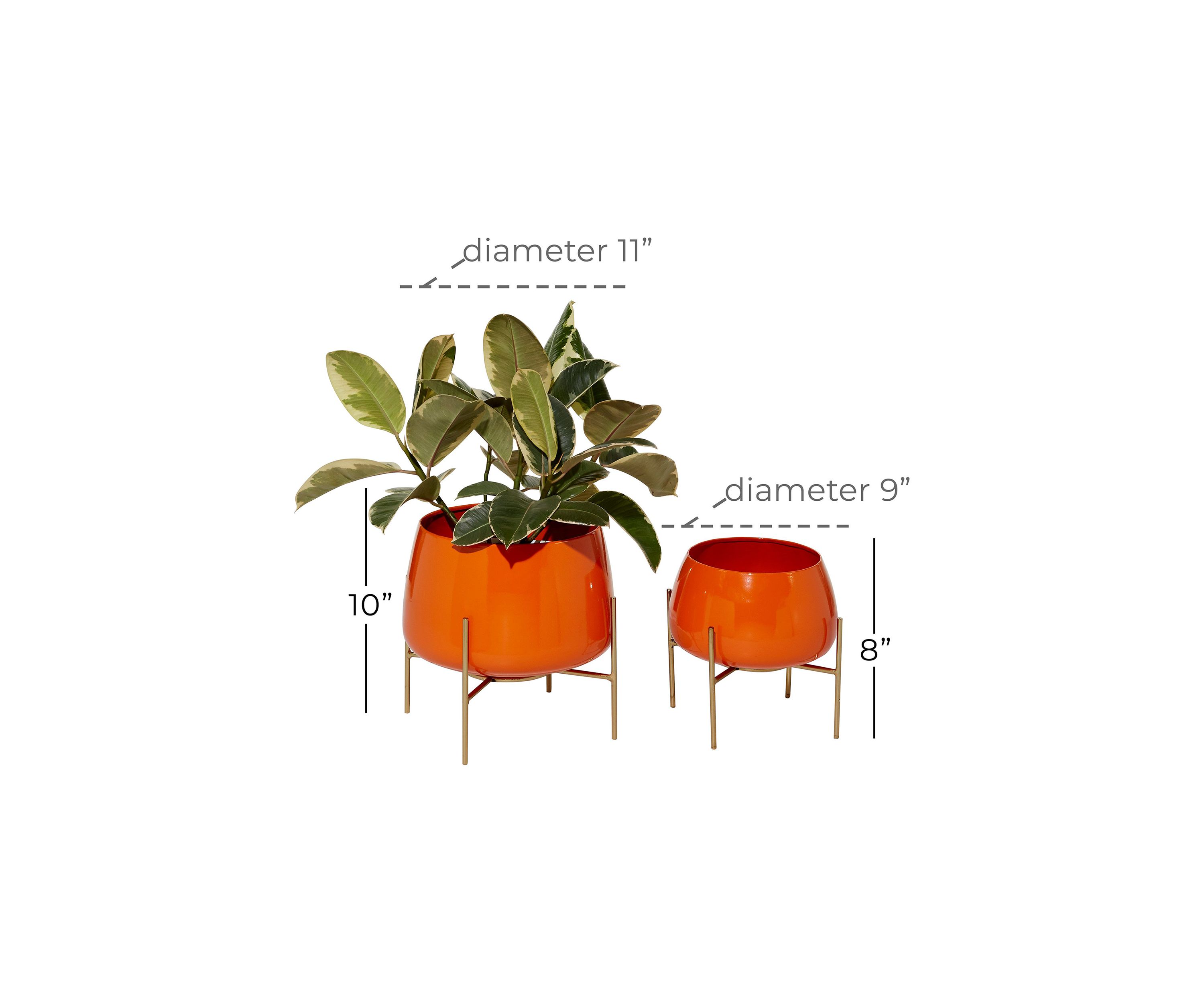 Modern Metal Planter - Set of 2