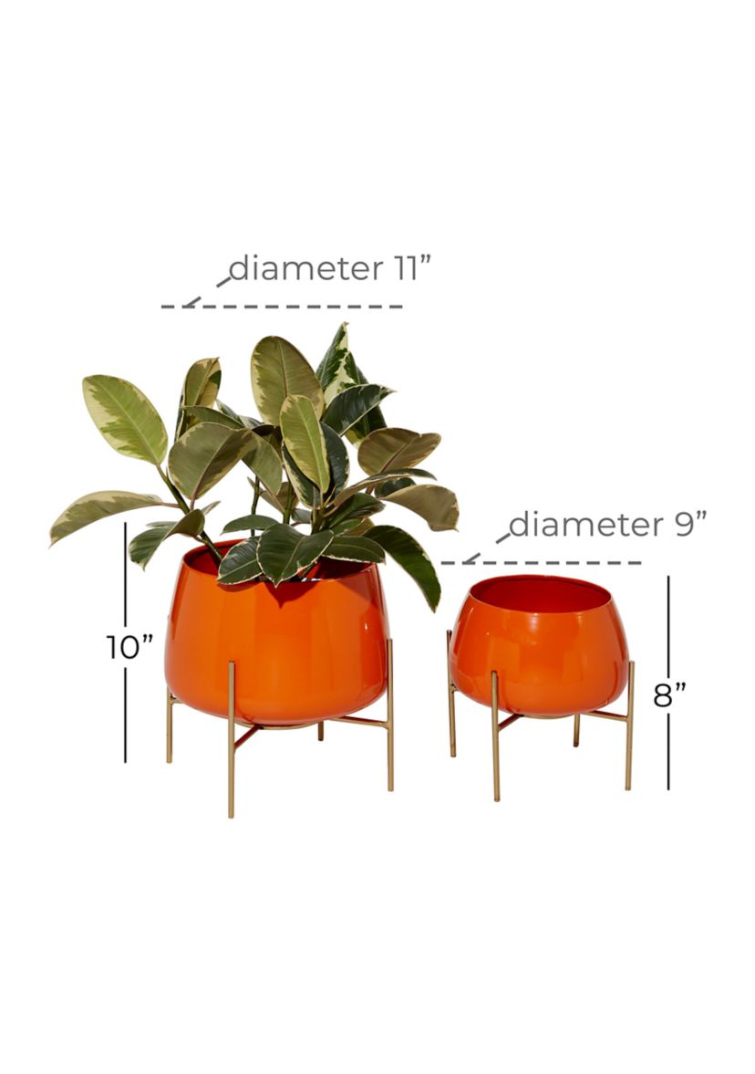 Modern Metal Planter - Set of 2