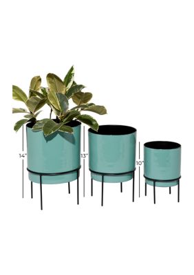 Contemporary Metal Planter - Set of 3