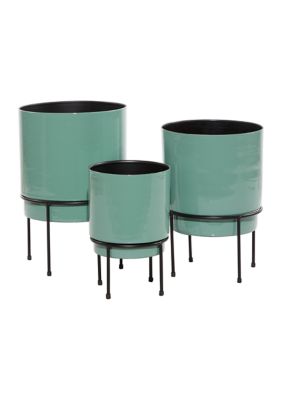 Contemporary Metal Planter - Set of 3