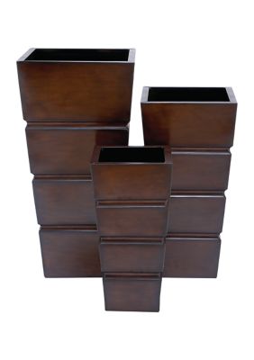 Rustic Metal Planter - Set of 3