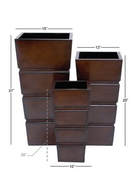 Rustic Metal Planter - Set of 3