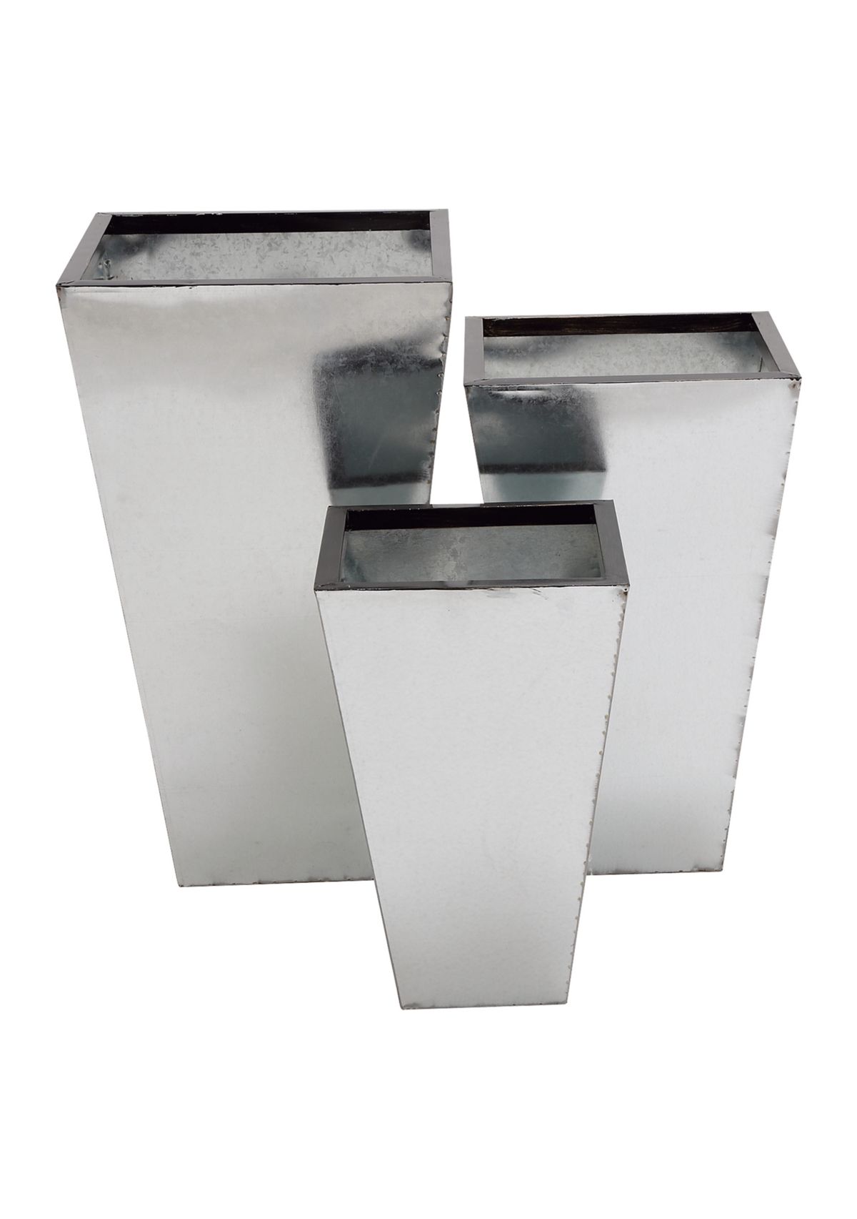 Contemporary Metal Planter - Set of 3