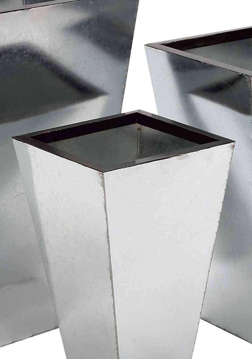 Contemporary Metal Planter - Set of 3